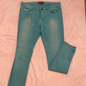 Paige Turquoise SkinnyJeans Size 28 Mid Rise